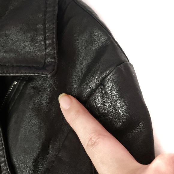 Mango MNG Faux Leather Black Jacket Size USA XXS - Picture 8 of 11